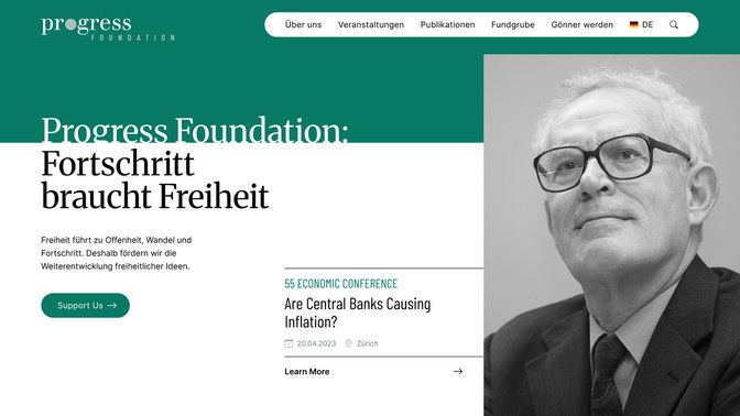 Progress Foundation — Swiss think tank website